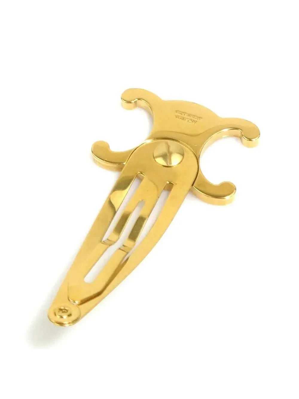 Auth Celine Triomphe Hair Clip Hairpin #308750C22B